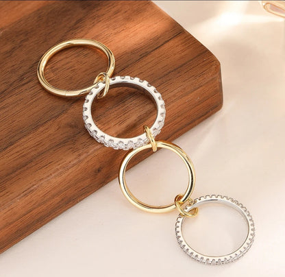 Interlinked stacked ring set by Zirconite, alternate view, 858R100