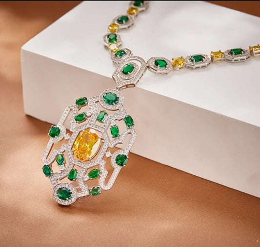 Italian luxury necklace by Zirconite, main view, 840N107