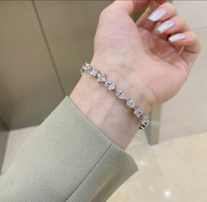 Multi-shape cubic zirconia bracelet by Zirconite, alternate view, 854B100