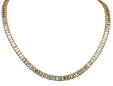 Fabulous Emerald Zirconite gold necklace 