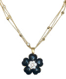 Zirconite Cat's Eye Heart Flower Necklace | DiamondVeneer Fashion