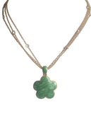 Five Leaf Enamel Clover on 3-strand Zirconite Stations Chain  Pendant Necklace. 501N39746 | Yaacov Hassidim