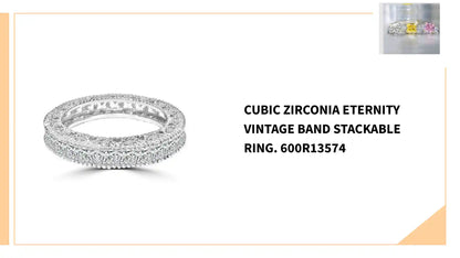 Cubic Zirconia Eternity Vintage Band Stackable Ring. 600R13574 by@Outfy