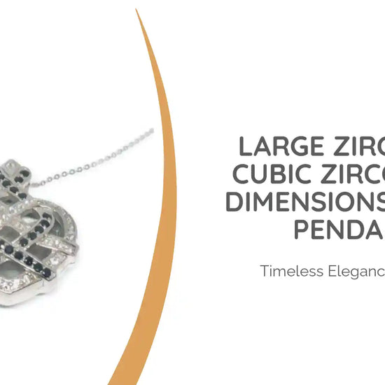 Large Zirconite Cubic Zirconia 3-dimensions Heart Pendant by@Outfy