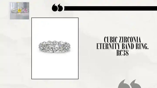 Cubic Zirconia Eternity Band Ring. RC38 by@Outfy
