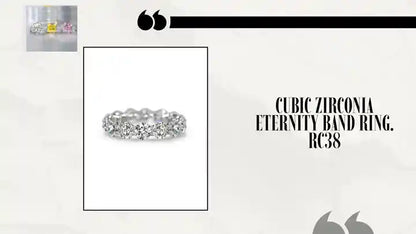 Cubic Zirconia Eternity Band Ring. RC38 by@Outfy