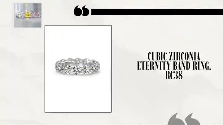 Cubic Zirconia Eternity Band Ring. RC38 by@Outfy