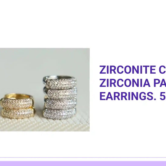Zirconite Cubic Zirconia pave Hoop Earrings. 501E11220 by@Outfy