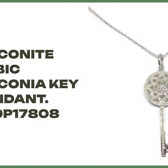 Zirconite Cubic Zirconia Key Pendant. 659P17808 by@Outfy