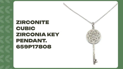Zirconite Cubic Zirconia Key Pendant. 659P17808 by@Outfy