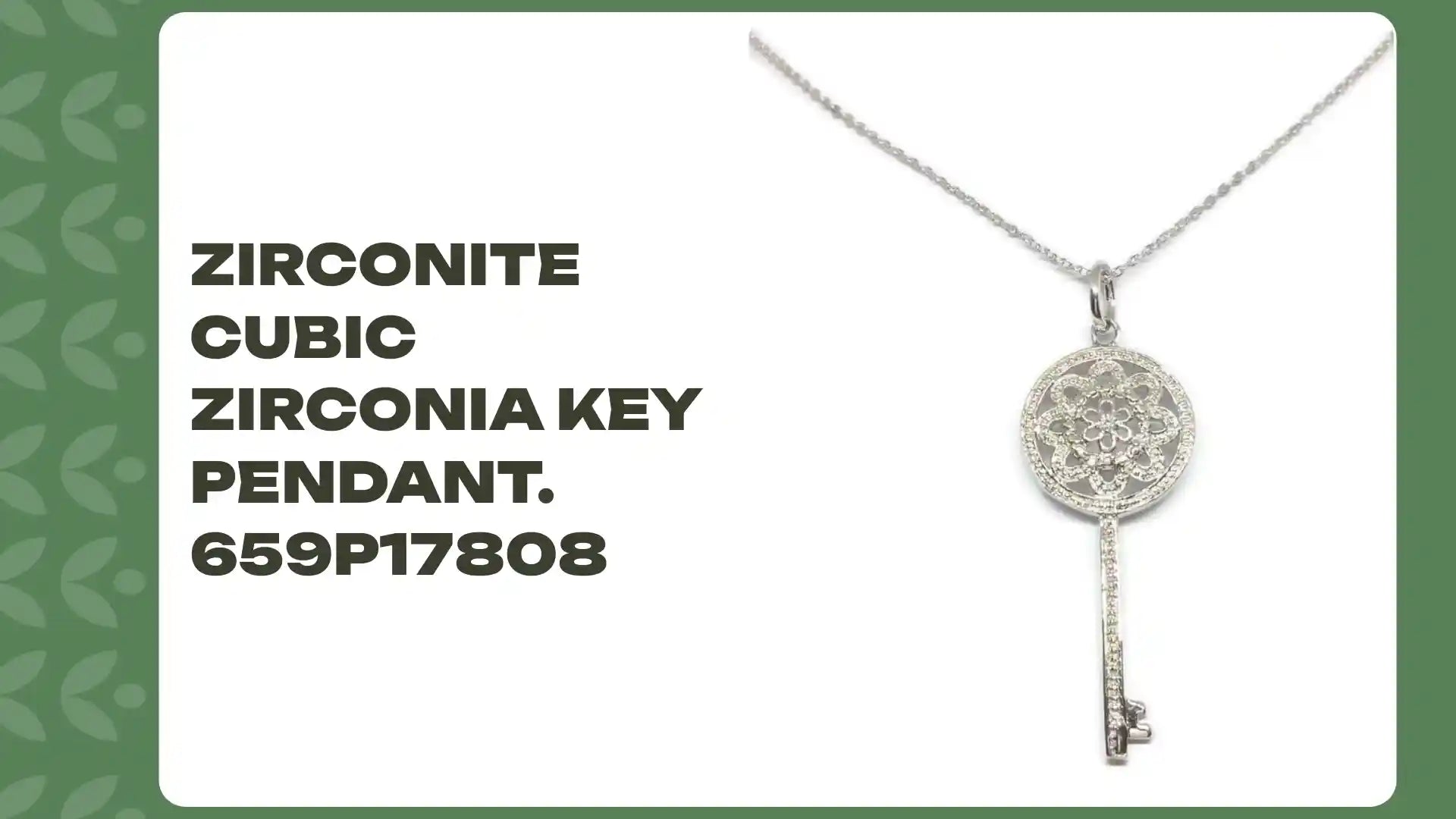 Zirconite Cubic Zirconia Key Pendant. 659P17808 by@Outfy