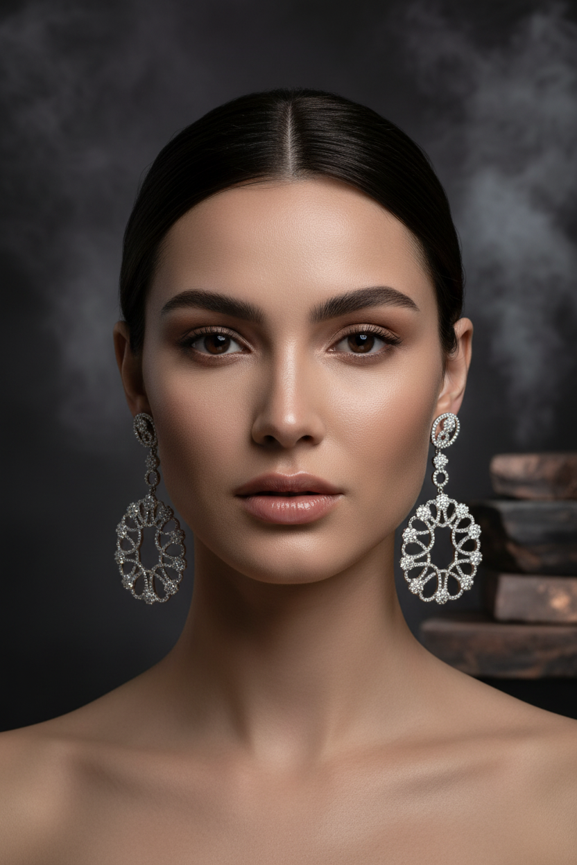 Chandeliers Drop Earrings Zirconite Cubic Zirconia 698E3401