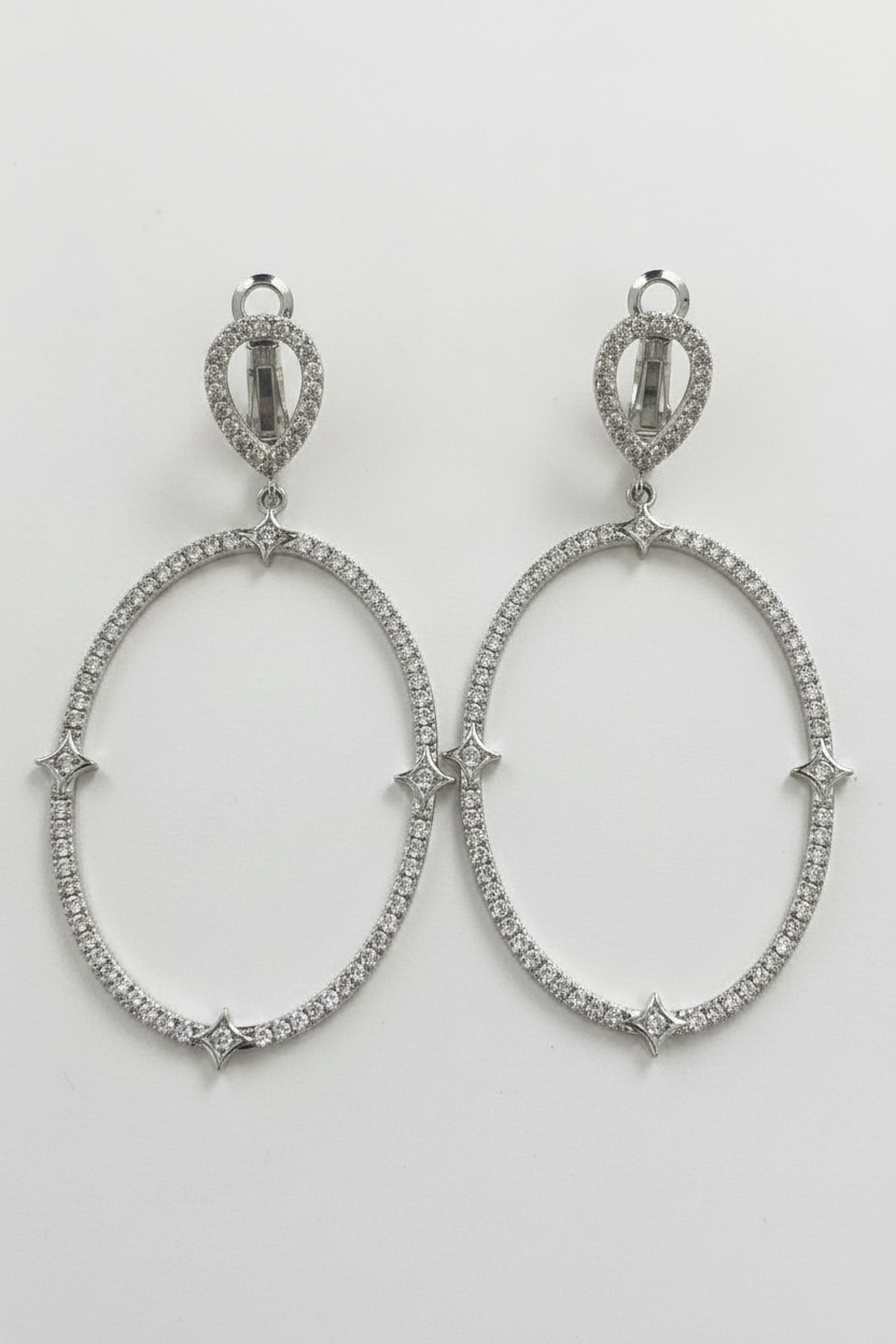 Chandeliers Cubic Zirconia Earrings Zirconite. 698E3186
