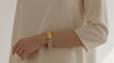 Gold Open Cubic Zirconia Bangle Zirconite 861B105