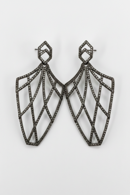 Elegant Art Deco Chandeliers Earrings Cubic Zirconia  Zirconite 698E3724