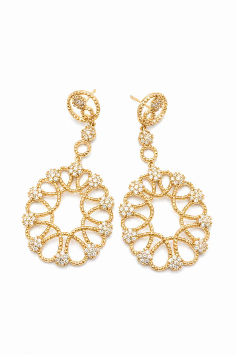 Chandeliers Drop Earrings Zirconite Cubic Zirconia 698E3401