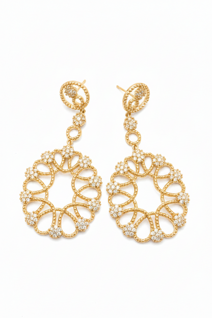 Chandeliers Drop Earrings Zirconite Cubic Zirconia 698E3401