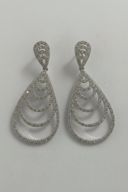 Elegant Drop Chandeliers Earrings Cubic Zirconia Zirconite 698E3411