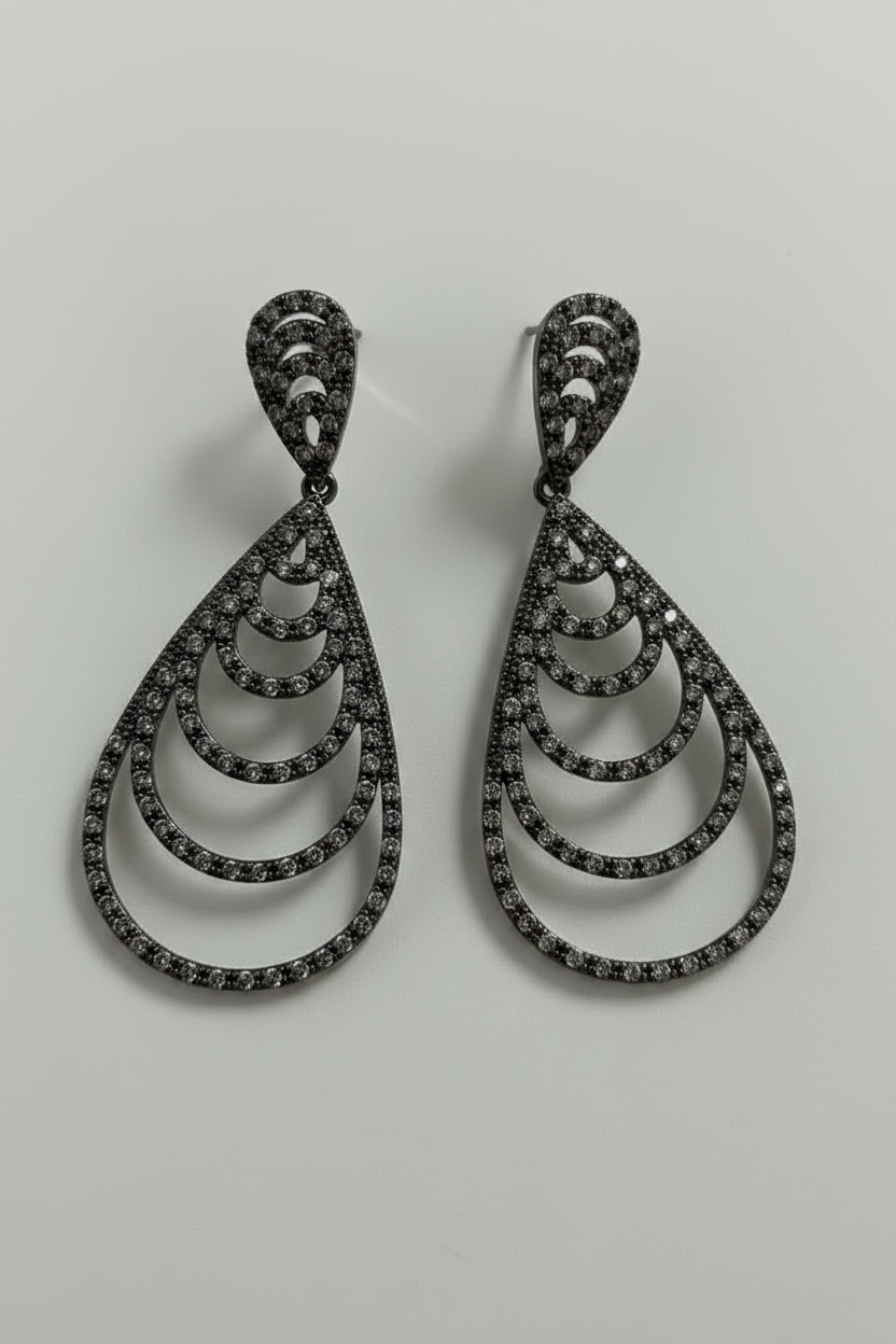 Elegant Drop Chandeliers Earrings Cubic Zirconia Zirconite 698E3411