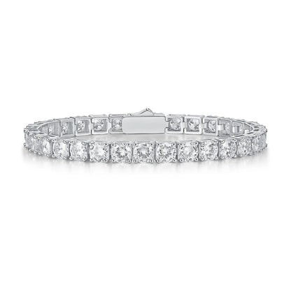 Round cubic zirconia tennis bracelet, alternate view, 635B1570