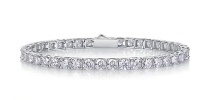 Round cubic zirconia tennis bracelet, alternate view, 635B1570