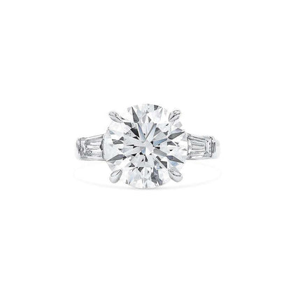 Round cubic zirconia solitaire ring - on hand