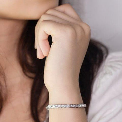 Princess Cut Square Zirconite Cubic Zirconia CZ Tennis Bracele. B602B30017