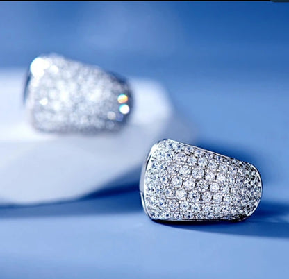 Tiny cubic zirconia huggie earrings by Zirconite, alternate view, 851E2445