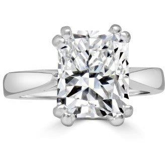 0.75 CT oval cubic zirconia engagement ring in 14K gold, front view, 635R006K