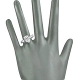 2CT Pear Diamond Veneer Cubic Zirconia Sterling Silver Ring. 635R72032