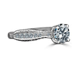 1.5CT Intensely Radiant Round Solitaire Diamond Veneer Cubic Zirconia   Sterling Silver Engagement/Wedding Ring. 635R4007