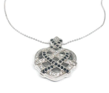 Large Zirconite Cz 3 dimensions Hear Pendant | DiamondVeneer Fashion
