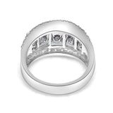 2.5CT Center Radiant Diamond Veneer Cubic Zirconia Sterling Silver Ring. 635R71446