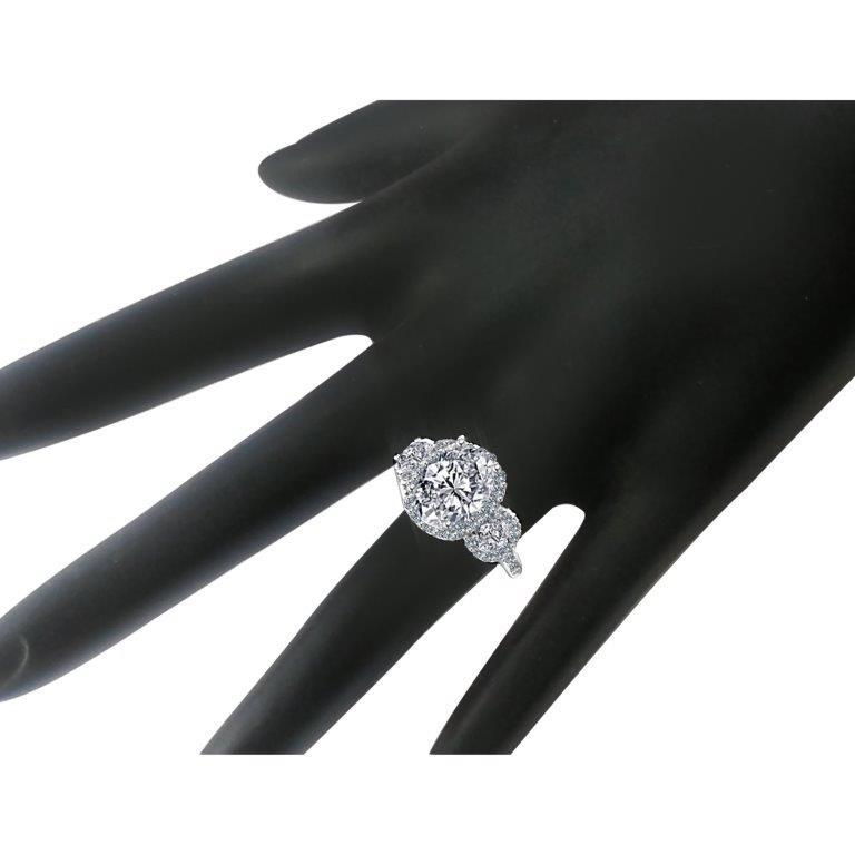 2.5CT Cushion Halo Diamond Veneer Cubic Zirconia Sterling Silver Ring. 635R71683
