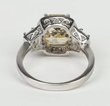 3.5CT Radiant Cushion Diamond Veneer Cubic Zirconia Halo Sterling Silver Ring. 635R71567 | DiamondVeneer Fashion