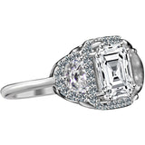 3.5CT Asscher Diamond Veneer Cubic Zirconia Sterling Silver Ring.635R71560