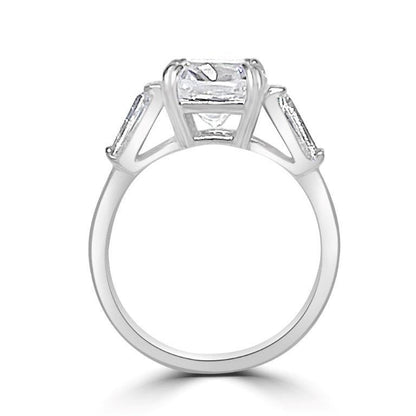 3CT Asscher cut Diamond Veneer Cubic Zirconia 14K Gold Ring. 635R001K