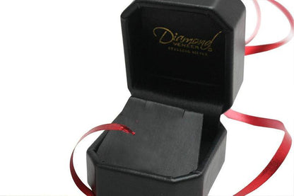 3 CT cubic zirconia three-stone engagement ring with trillion sides in 14K gold, alternate view, 635R71337K