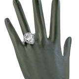 4CT Pear Diamond Veneer Cubic Zirconia silver Ring. 635R71421