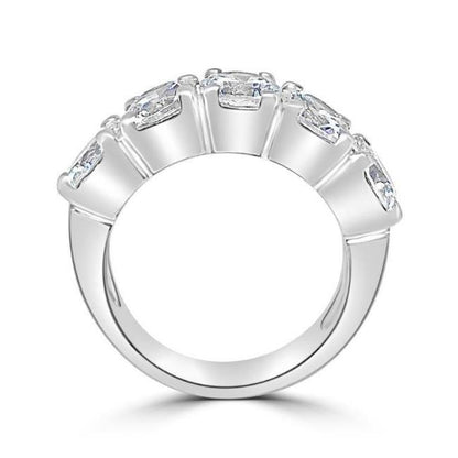 4 CT TW round cubic zirconia eternity band ring in sterling silver, alternate view, 501R20301