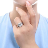 5CT Cushion square Diamond Veneer Cubic Zirconia Sterling silver ring model .635R71244 | DiamondVeneer Fashion