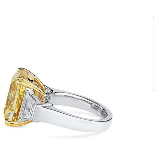 5 CT cushion-cut cubic zirconia three-stone engagement ring in sterling silver, alternate view, 801R9009