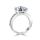 5CT Cushion Square Diamond Veneer Cubic Zirconia Silver Ring. New Item!