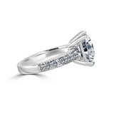 5CT Cushion Square Diamond Veneer Cubic Zirconia Sterling Ring. New Item!