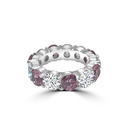 5 CT TW Zirconite cubic zirconia eternity band ring in sterling silver, alternate view, RC38
