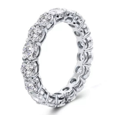 6 CT TW round cubic zirconia eternity band ring in 14K gold, main view, 635R38K