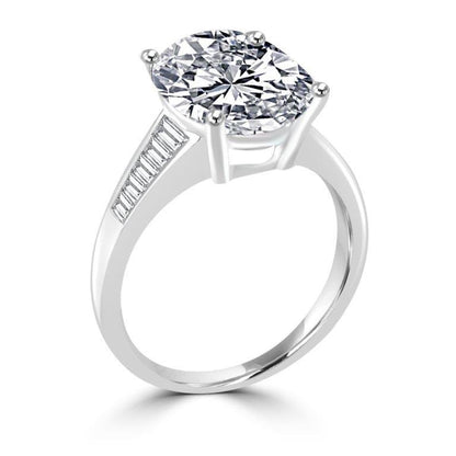 9 CT oval cubic zirconia cocktail ring in sterling silver, alternate view, 635R71613