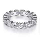 Diamond Veneer Cubic Zirconia Eternity Ring. 635Rbezel