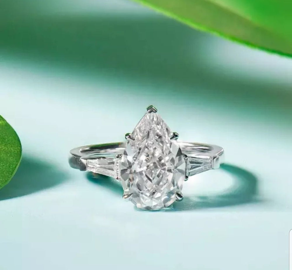 6CT Diamond Veneer Pear new Ring. 800BPear | DiamondVeneer Fashion
