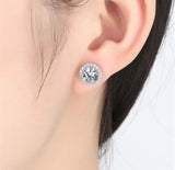 Diamond Veneer Cubic Zirconia halo post Earrings. 635E15708 | DiamondVeneer Fashion
